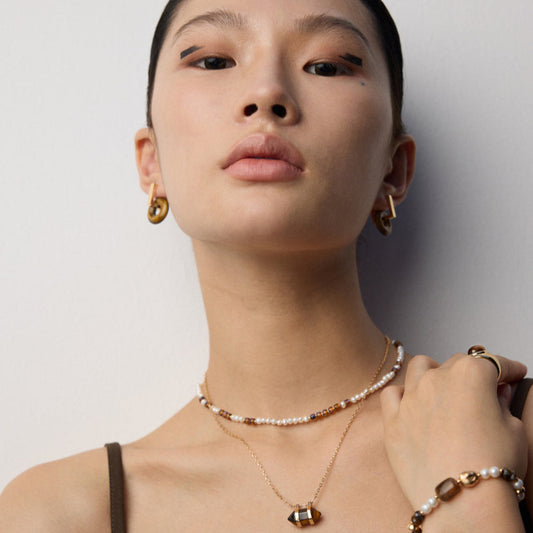 Timeless Narrative Pearl & Czech Glass S925 Silver Necklace