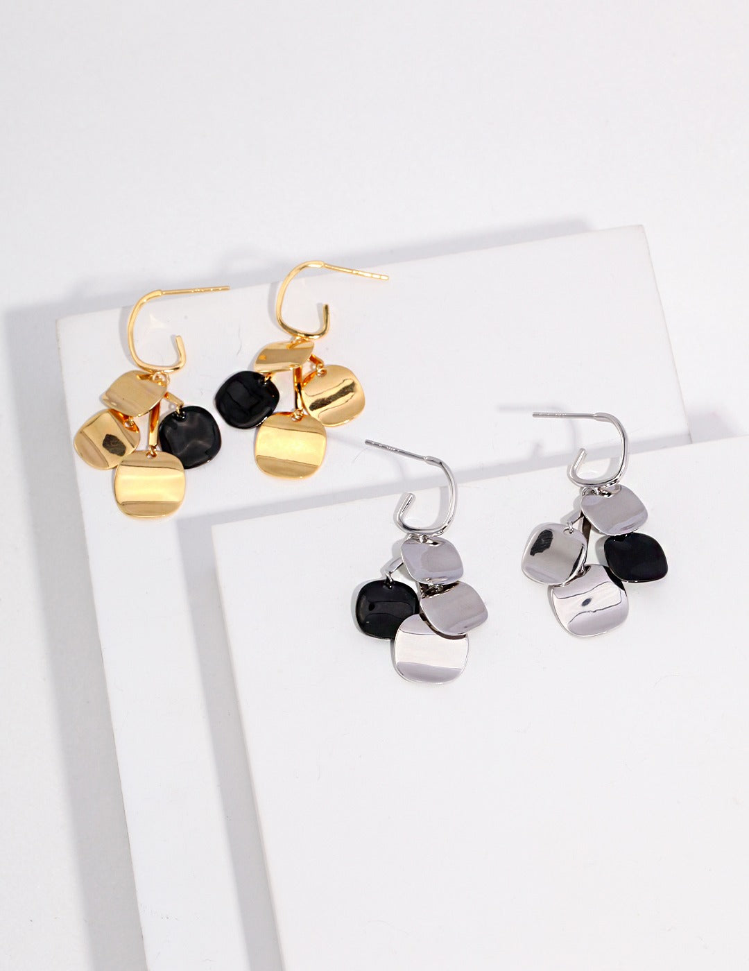 Sterling Silver Enamel Wind Chime Drop Earrings