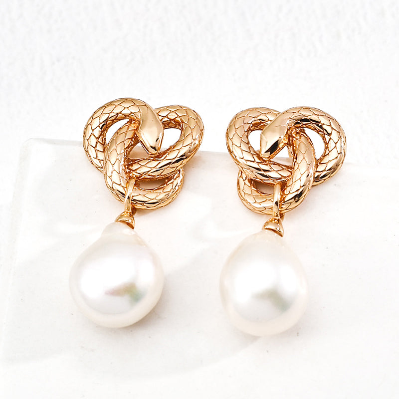 Ouroboros Gold-Plated Sterling Silver Earrings