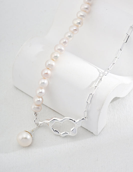 Pearl Resonance Sterling Silver Necklace