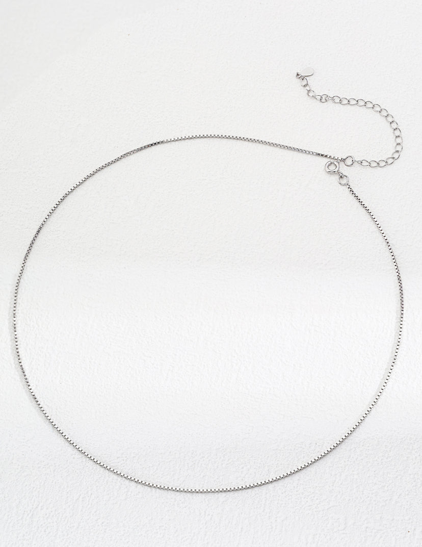 S925 Adjustable Rose Gold Box Chain Necklace