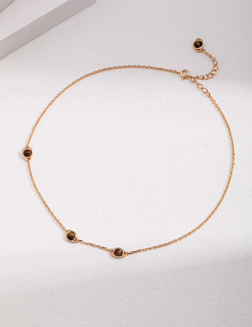 Tiger's Eye / Lapis Lazuli Neptune Necklace