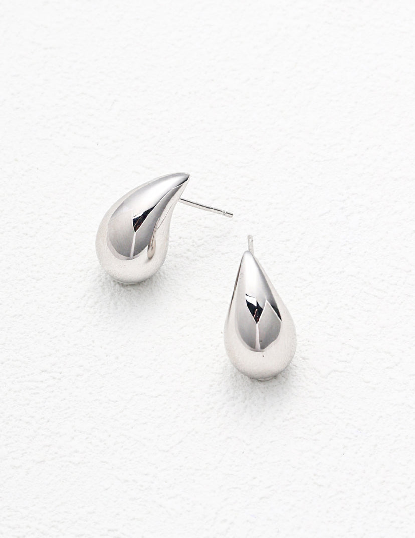Sterling Silver Water Drop Shape Earrings