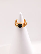 Black Onyx Sterling Silver Ring - Tears of the Demon