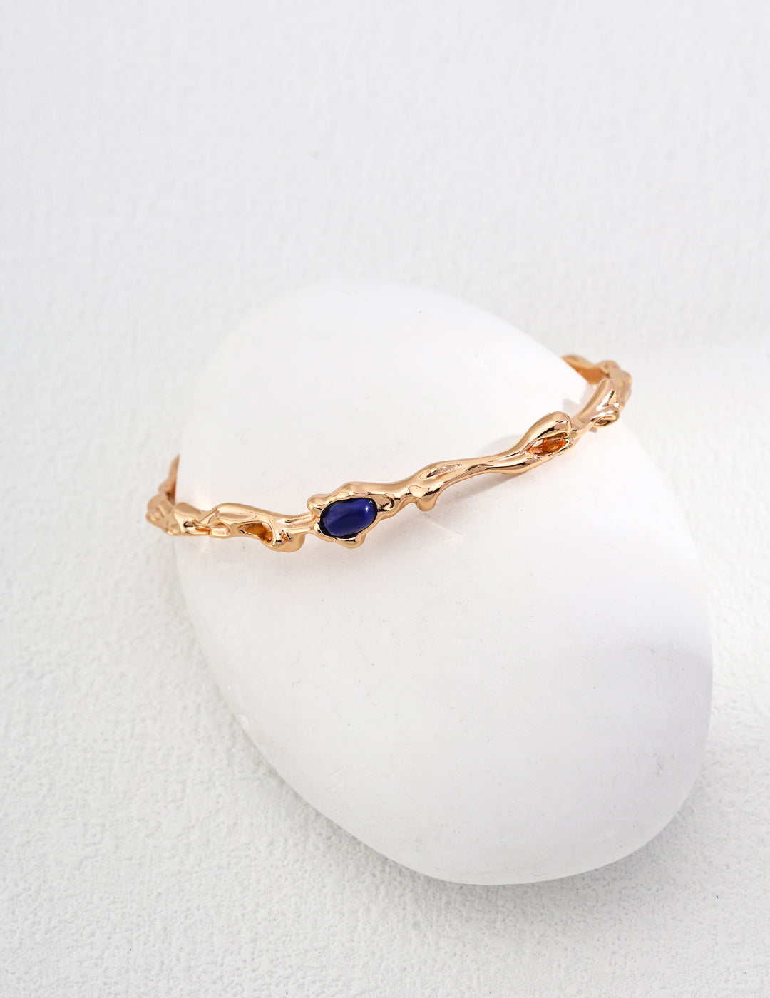 Sterling Silver Lapis Lazuli Bracelet - Eye of Jupiter