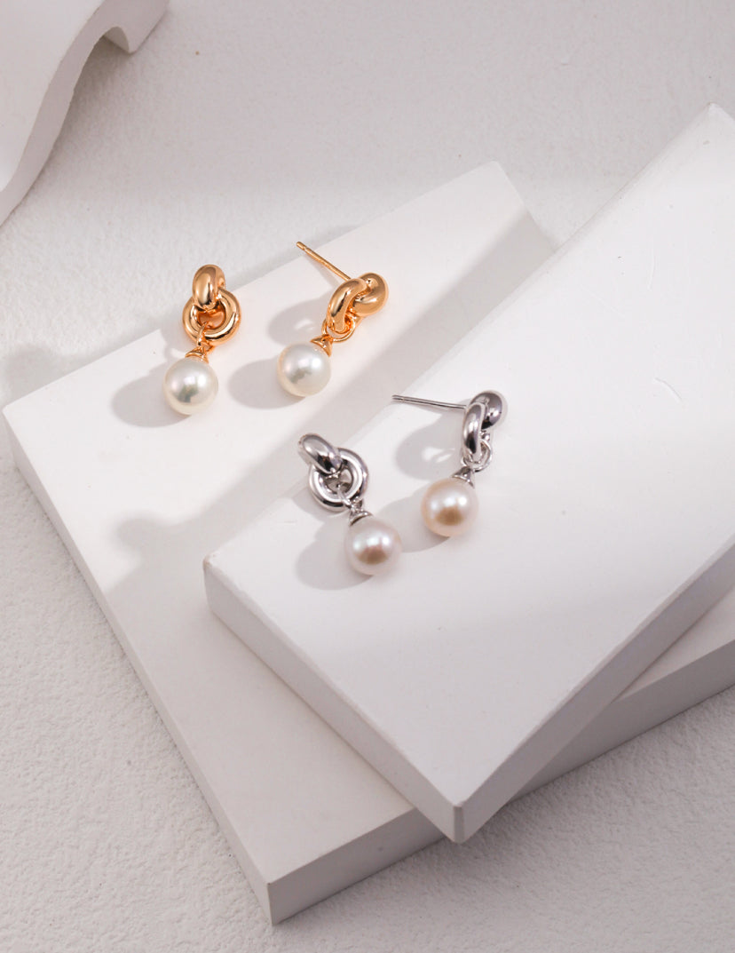 Rope Chain Deluxe Pearl Earrings