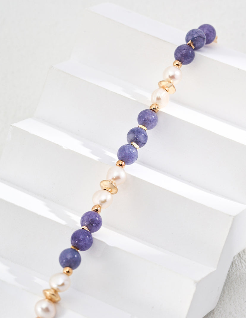 Sterling Silver Kunzite Pearl Bracelets