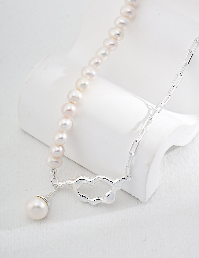 Pearl Resonance Sterling Silver Necklace