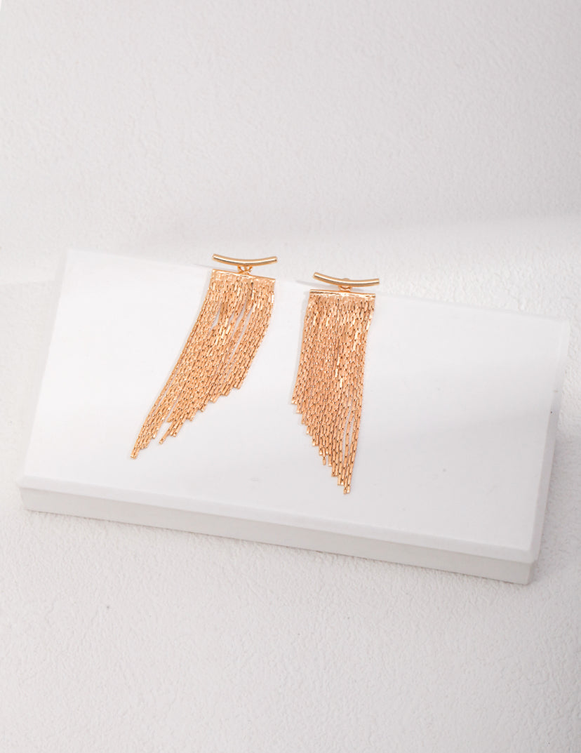 S925 Silver Queen's Tassel Earrings