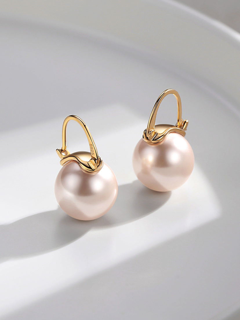 Mother of Pearl Bead Yan Earrings