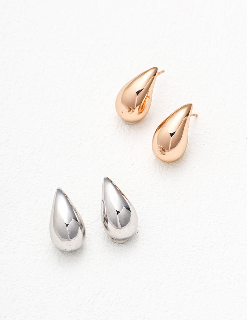 Sterling Silver Water Drop Shape Earrings