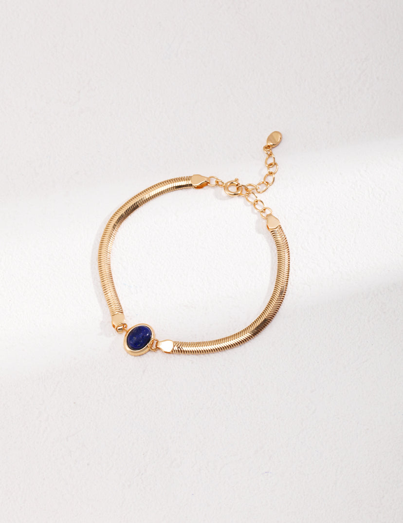 Natural Lapis Lazuli / Tiger's Eye Bracelet