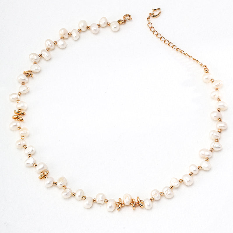 Gold Plated Sterling Silver Pearl - Tear of Angel Necklace