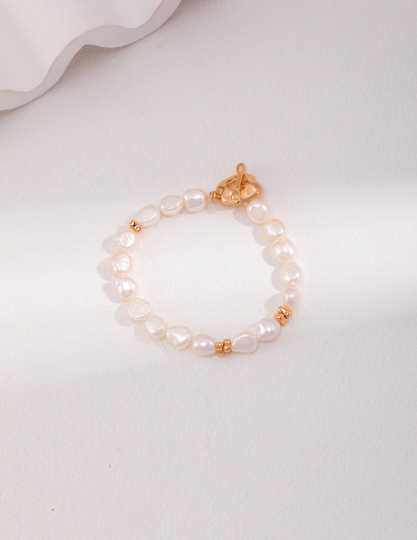 Freshwater Baroque Pearl Heart's Whisper Bracelet