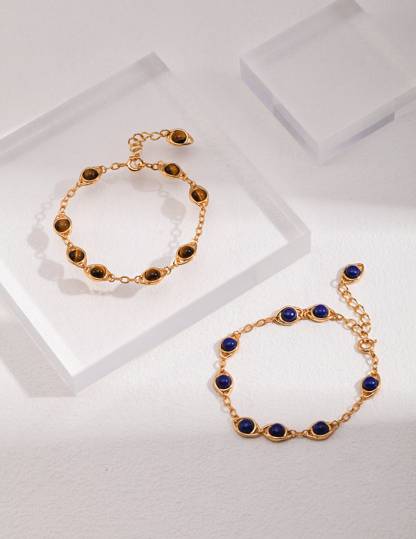 Tiger's Eye / Lapis Lazuli Neptune Bracelets