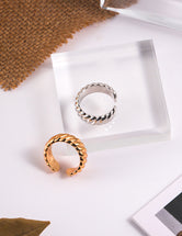 Sterling Silver Gear Open Ring