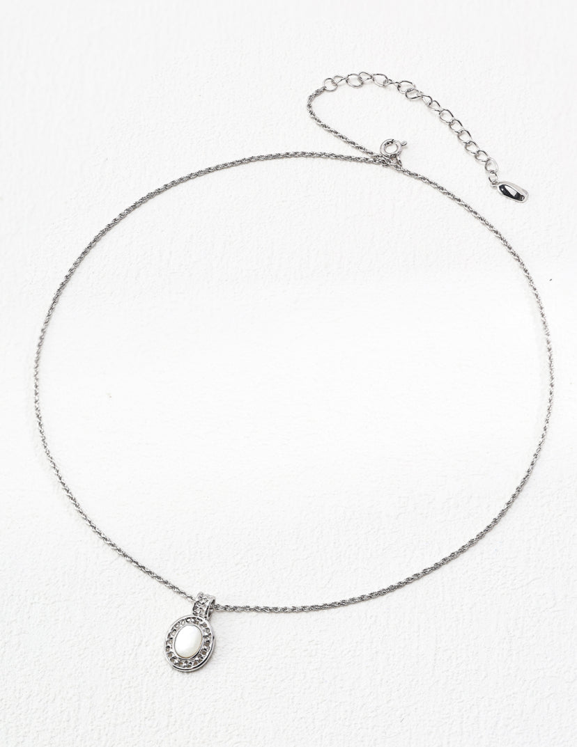 Sterling Silver  Victoria Silver Shell Necklace