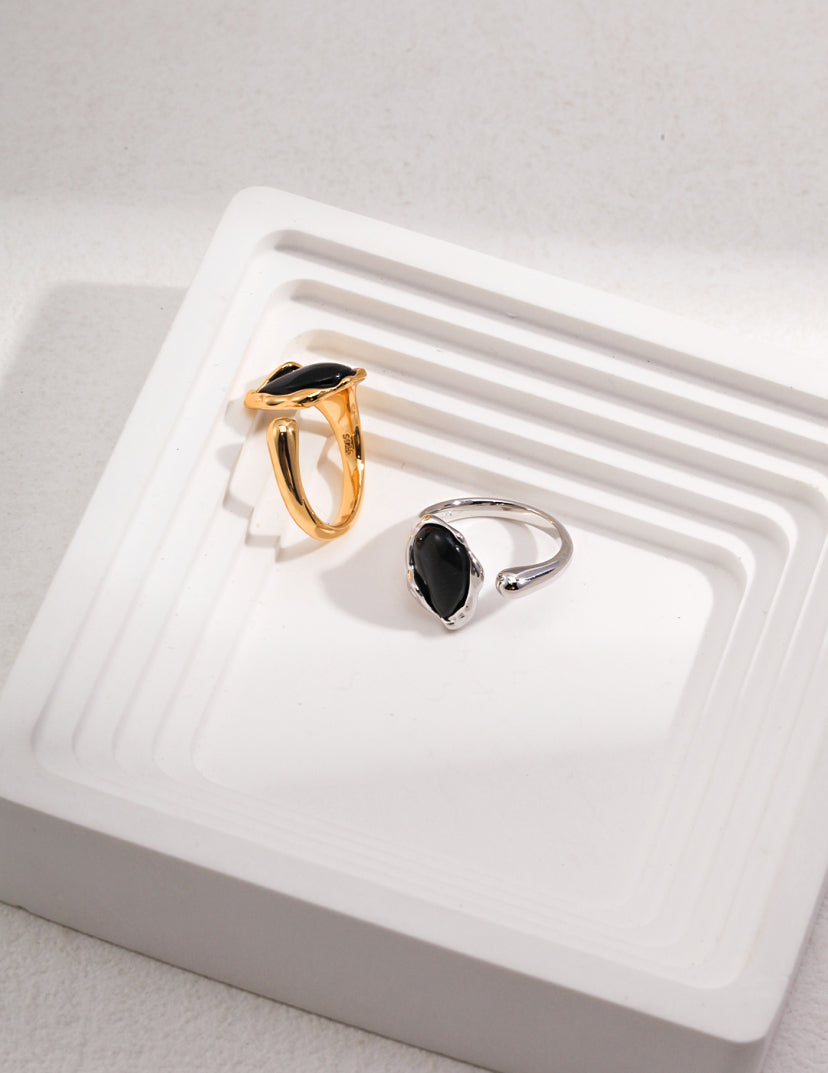 Onyx Ward Evil Eye S925 Silver Ring