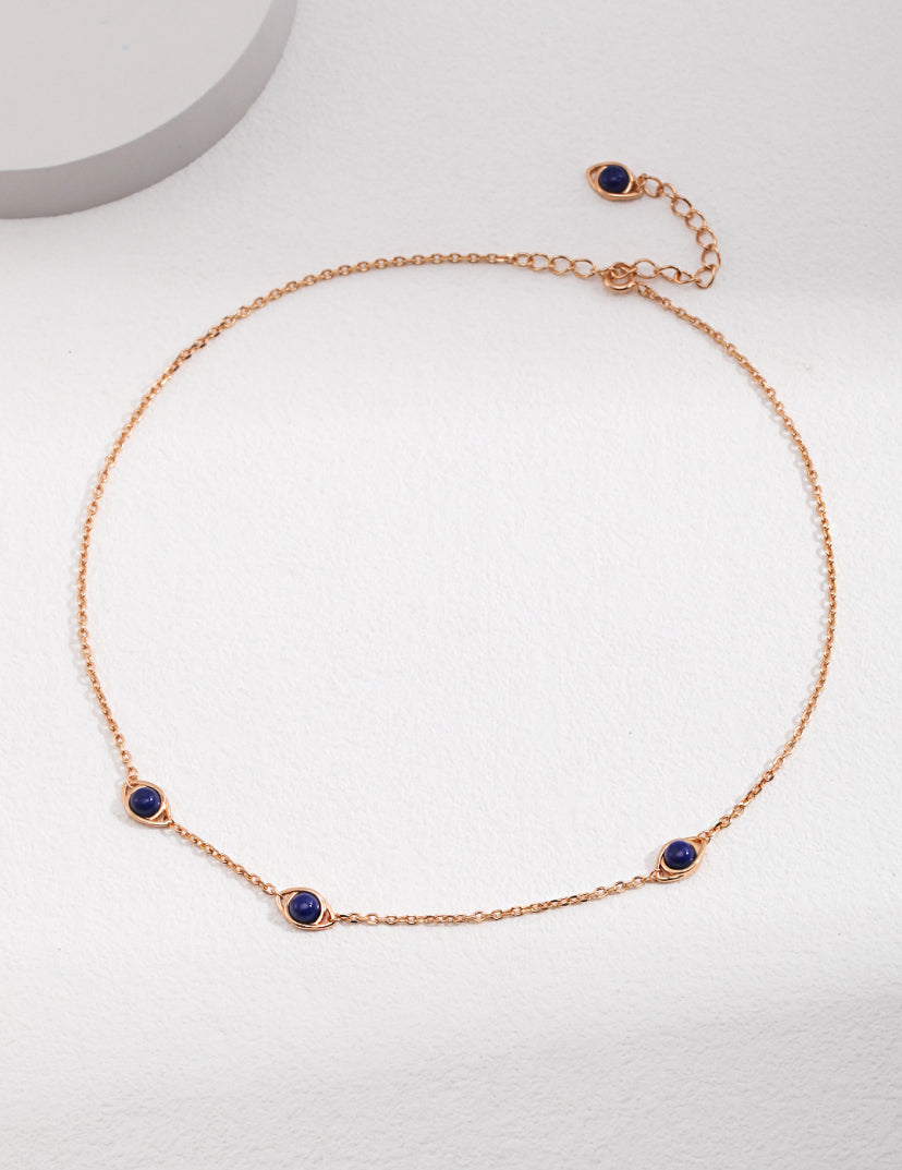 Tiger's Eye / Lapis Lazuli Neptune Necklace