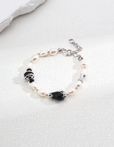 Black Onyx Pearl Gemini Bracelet