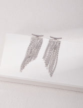 S925 Silver Queen's Tassel Earrings