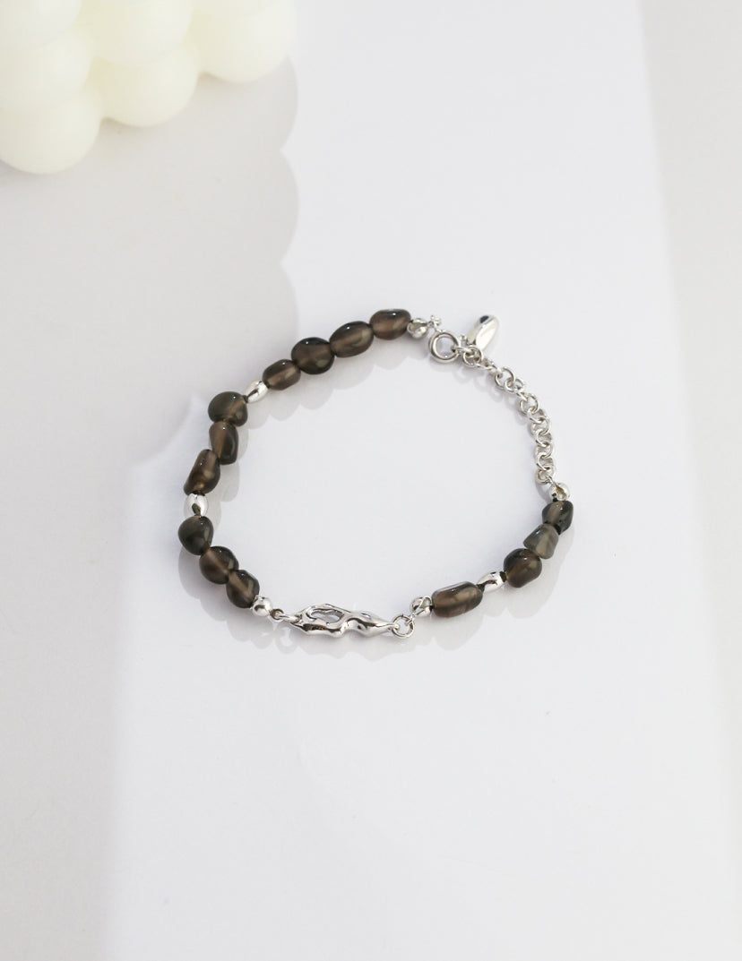 Black Obsidian Sterling Silver Bracelet